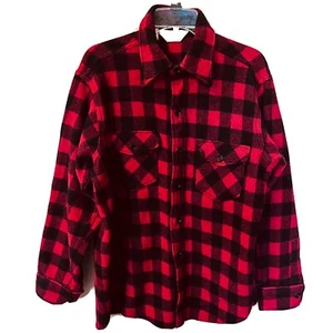 Camisa de Franela Woolrich Vintage Buffalo Cuadros EE. UU. Lana Abotonada Para Hombre’s Grande - Imagen 1 de 7