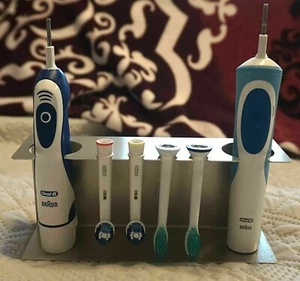 Zahnbürstenhalter oral b für 2 Elektrische Zahnbürsten und 4 Aufsteckbürsten - Bild 1 von 4