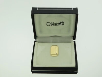 Gold Rectangle Colibri Mens Tie Tack NEW in Box - Image 1 of 4