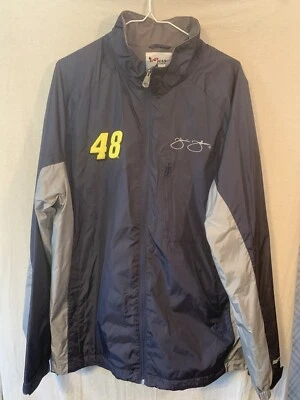 Chaqueta cortavientos Winners Circle Jimmy Johnson adulto XL azul gris Nascar para hombre * Foto 1 de 4