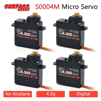 Surpass Hobby Digital Servo 4.3g Micro Metal Gear Servo for RC Airplanes Heli - Immagine 1 di 4