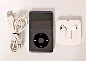 Bundle Apple iPod 6th Generation Classic 120GB Black with headset and charger - Picture 1 of 8