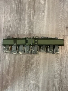 Tactic Adjust Belt With 8 Single Ammo Mag Pouch For 9mm Molle Cinturon Tactico - Picture 1 of 14