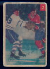 1954-55 Parkhurst Hockey #2 Dickie Moore Vg Montreal Canadiens Lucky Back Card