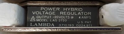'1 PIECE' - PN# LAS2720, LAS-2720 - LAMBDA - POWER HYBRID VOLTAGE REGULATOR - Image 1 of 4