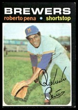 1971 Topps #334 Roberto Pena  Milwaukee Brewers Low Grade