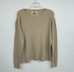 Capa base térmica de carbono para hombre Waffle Pullover tostado talla XL manga larga algodón - Imagen 1 de 11