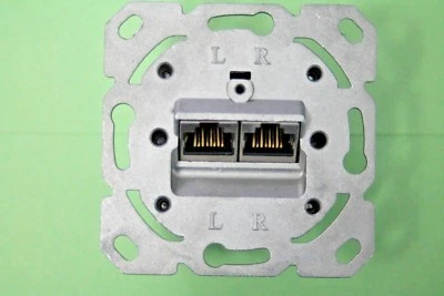 Datendose Netzwerkdose Cat6 8/8E 2xRJ45 + Zenralplatte Busch Jäger  Reflex Si - Bild 1 von 4