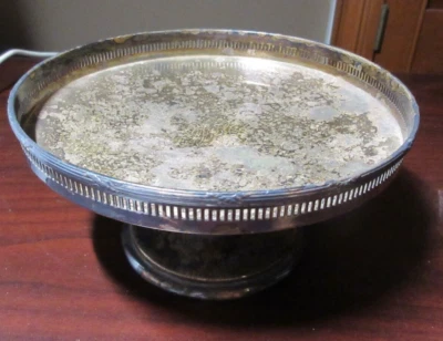 Vintage Pairpoint Sheffield Silver-Plated Serving Plate Pedestal Dish 01484 USA - Image 1 of 4