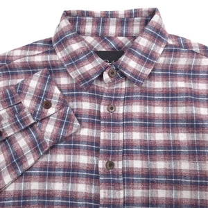$158 Rails Forrest Dusk Berry & Gray Plaid Long Sleeve Flannel Shirt Mens Small - Picture 1 of 10