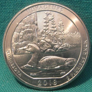 2018-P  Washington 25c-ATB Series-Voyageurs-Choice Uncirculated-#402-43 - Picture 1 of 2