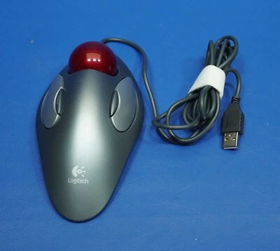 Mouse trackball Logitech T-BC21 USB com fio - Imagem 1 de 4