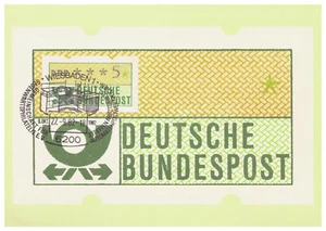 !!! BRD  AUTOMATENMARKEN  ATM  5 Pf.  Ersttag Postkarte  27.9.1982 SST !!! - Bild 1 von 2