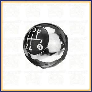 SCHALTKNAUF SCHALTHEBEL FÜR FIAT 500 07 GRIFF 5 GANG SCHALTKNAUF CHROM SCHWARZ - Bild 1 von 3