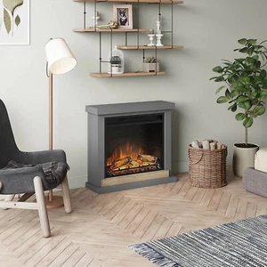 TAGU Hagen Elektrokamin Grau mit 23 Zoll Powerflame Elektrischer Kamin, 1500W, - Bild 1 von 6