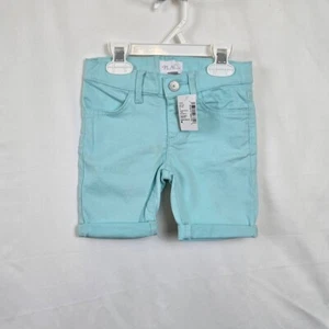The Children's Place Mädchen Aqua verstellbare Taille Rollmanschette Twill Shorts Gr. 4 neu - Bild 1 von 5