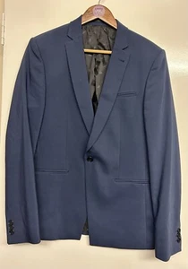 ASOS Men’s Blue 38R Regular Fit Smart Cotton Blend Blazer Jacket Chest Size 38” - Picture 1 of 9