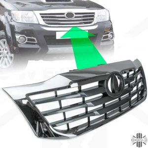 Front Grille in Chrome & Graphite Grey for Toyota Hilux Mk7 Vigo Champ - Picture 1 of 10