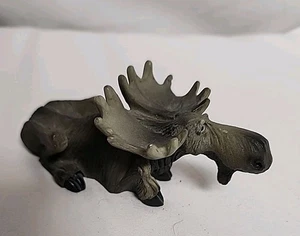 Escultura de colección "Alce de contenido" árbol cantor presenta alce EE. UU. - Imagen 1 de 9