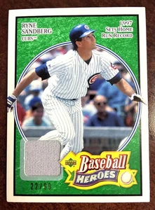 2005 Upper Deck Baseball Heroes #69 RYNE SANDBERG Game-Used Relic SP /99 CUBS - Bild 1 von 3
