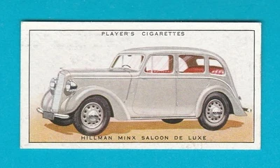 MOTOR CAR - CARD NO. 21 - HILLMAN MINX - SERIES 'A' BY JOHN PLAYER & SONS - 1936 - Image 1 of 2