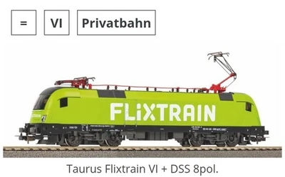 Piko Flixtrain BR182 Electric Locomotive 57924 HO Scale DCC Ready - Image 1 of 3