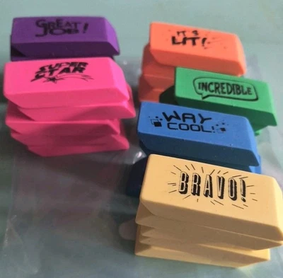 Erasers, 30-Pack Large Block, Colorful (Out of box, still NEW) - Image 1 of 3