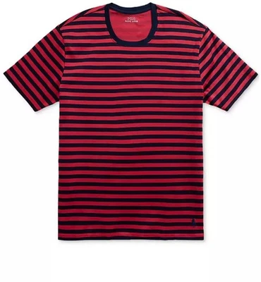 Мужская футболка Polo Ralph Lauren с коротким рукавом в полоску для сна размер L красная полоса  - Изображение 1 из 3