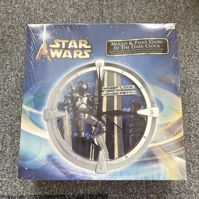 Star Wars Mould & Paint Glow in the Dark Clock New Sealed Damaged Packaging 2002 - Image 1 of 4