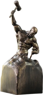 Self Made Man Statue,Freemason Figurine,Handcrafted Sculpture,Motivational Decor - Image 1 of 4