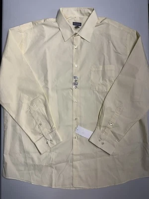 Van Heusen Мужская обычный крой морщин бесплатный платье рубашка желтый 18,5 34/35 2XL новый с Ярлыками - Изображение 1 из 4