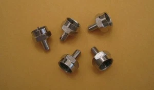 5 Stück Packung x F-Typ 75 Ohm Terminator Koaxialkabel Stecker Adapter Posten NEU - Bild 1 von 1