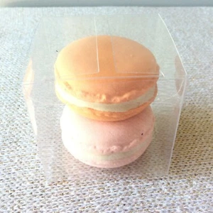 48x clear PVC Bomboniere Favor Boxes Wedding Party Favor Macaroon Gift Boxes - Picture 1 of 3