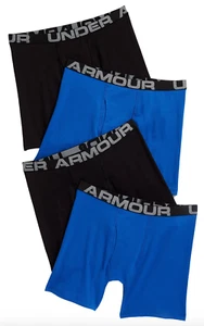 Under Armour L83032 Boys 4 Pack Heat Gear Boxer Briefs Size Youth Small - Picture 1 of 3