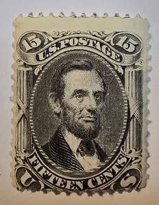 US Stamp Scott #98 ($4600) - A33 15c black - Mint regumed - VF - Picture 1 of 2