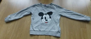 Disney Mickey Mouse Pullover Gr. 128 grau mit Muster - Bild 1 von 1