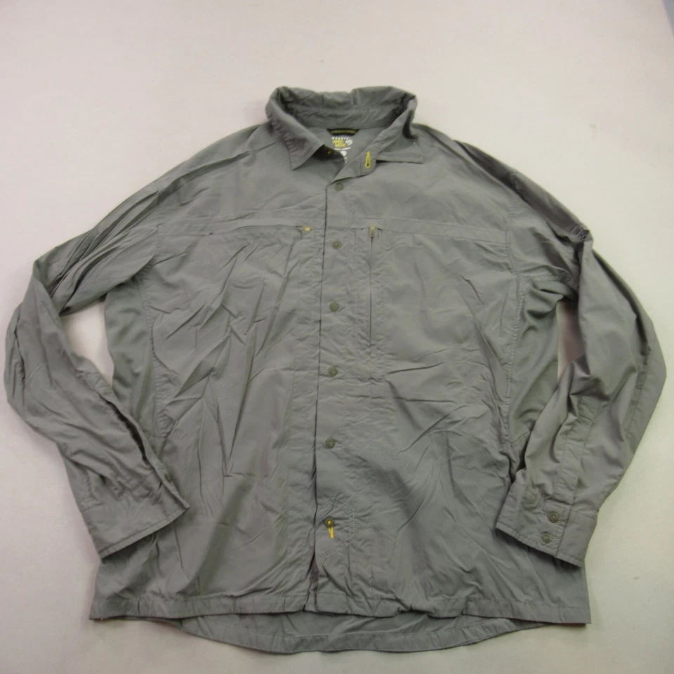 Mountain Hardwear Shirt Mens XL Long Sleeve Button Up Pockets Gray - Image 1 of 4