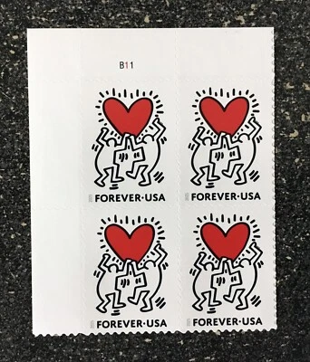 2025USA #5953 Forever Love Series - Plate Block of 4 - Mint NH - Image 1 of 4