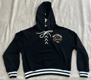 Baltimore Medium Ravens WEAR by Erin Andrews Women's Lace-Up Hoodie (C045) - Picture 1 of 3