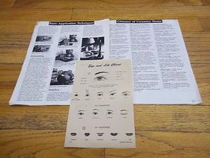 CERAMIC EYE & LIP CHART BASIC APPLICATION TECHNIQUES & GLOSSARY OF CERAMIC TERMS - Picture 1 of 6