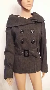 Wool Jacket FLEUR DE SEL Majestic Kelga 372 0C2 Size 42 Black Checkered - Picture 1 of 5