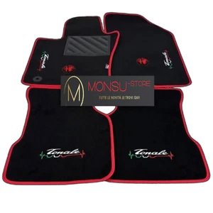 Tappetini auto in moquette personalizzati per Alfa Romeo Tonale bordo rosso - Bild 1 von 1