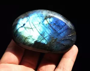 149,5g OTTIMO!! pietra preziosa labradorite flash lucida naturale di qualità corpo libero - Foto 1 di 12