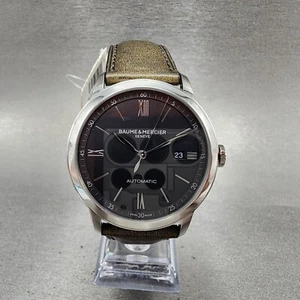 Baume & Mercier Classima Automatic Watch Men 42mm Black Dial Steel Date 10453 - Picture 1 of 12