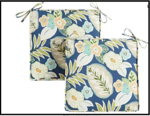 Greendale Home Fashions Outdoor 18-inch Square Reversible Seat Cushion, Magnolia - Picture 1 of 4