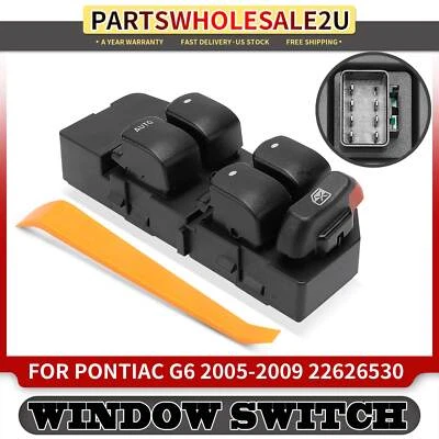 Interruptor de ventana eléctrica lateral izquierdo conductor delantero izquierdo para Pontiac G6 2005 2006 2007-2009 Foto 1 de 4