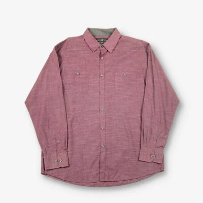 Camisa vintage listrada com botões Borgonha GG - Imagem 1 de 3