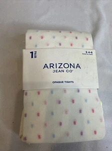 Arizona Jeans Tights 4-6 Kids SM Confetti Polka Dots - Picture 1 of 6