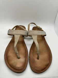 Antonio Melani Women's Size 9.5 Thong Rhinestone Accented Slip On Sandals - Picture 1 of 7