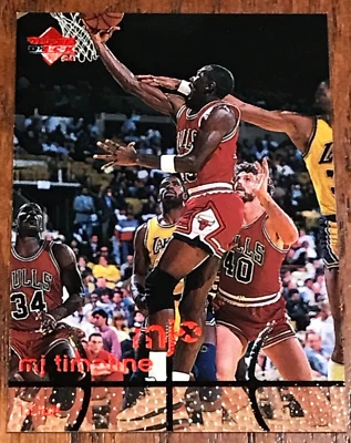 1998 UPPER DECK  BASKETBALL MJ TIMELINE MICHAEL JORDAN NR-MINT CARD #42-JUL827 - Image 1 of 2